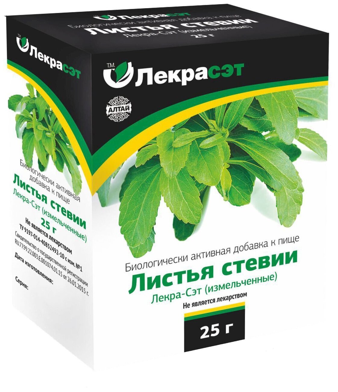 Лекра-СЭТ листья Стевия, 25 г