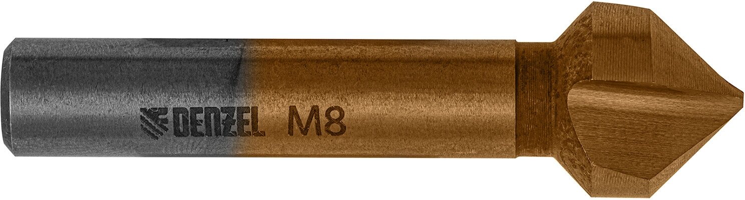 Зенковка конусная под М8 HSS по металлу цилиндрический хвостовик// Denzel