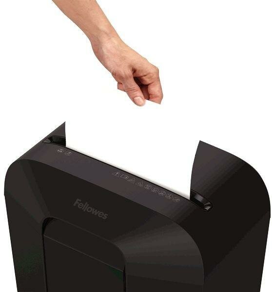 Шредер Fellowes PowerShred LX41 черный (секр. P-4)/перекрестный/8лист./17лтр./скрепки/скобы/пл. карты