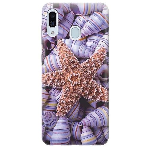 фото Чехол - накладка artcolor для samsung galaxy a40 с принтом "сиреневые ракушки" re:pa