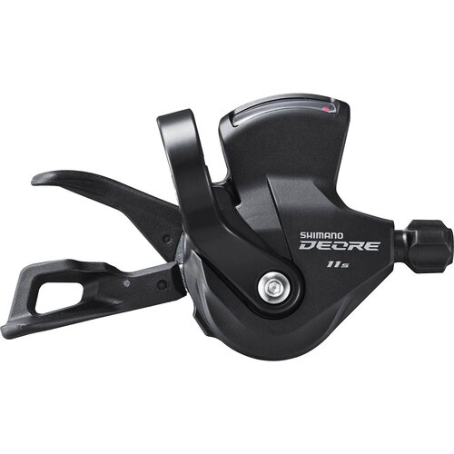 Шифтер (манетка) Shimano SL-M5100, серия Deore, 11 скоростей, под правую руку, трос 205 см, с индикатором, черный шифтер манетка shimano sl m3100 серия alivio 9 скоростей под правую руку трос 205 см черный