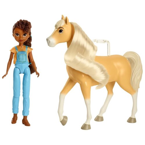 Кукла Spirit с лошадью Прю и Чика Линда, 18 см, GXF22 коричневый