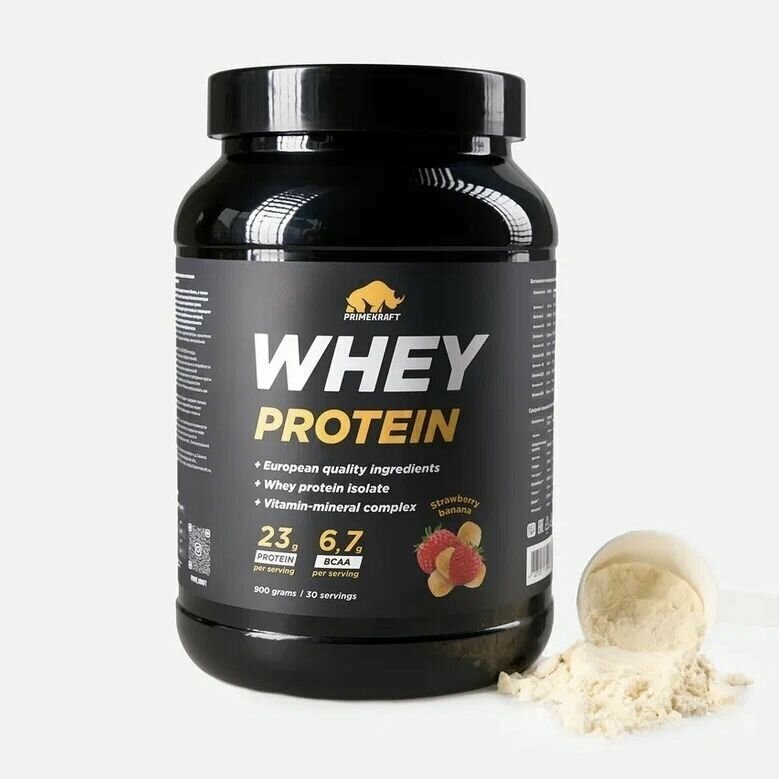 Протеин PRIME KRAFT Whey, порошок, 0.9кг, нейтральный [яб037900] - фото №5