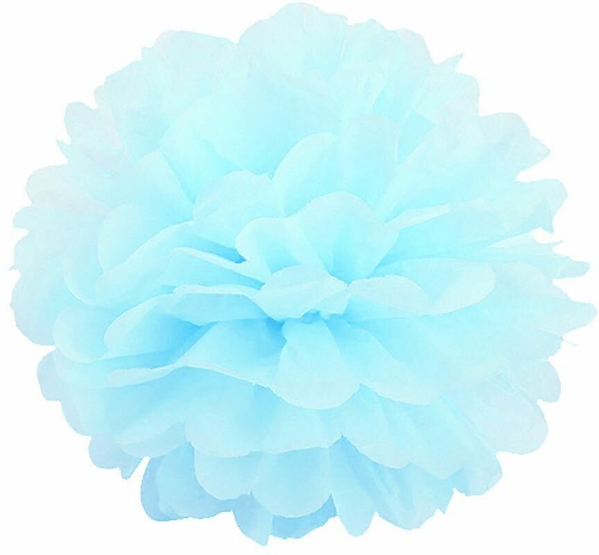 Бумажный шар-помпон декоративный Riota голубой, 20 см