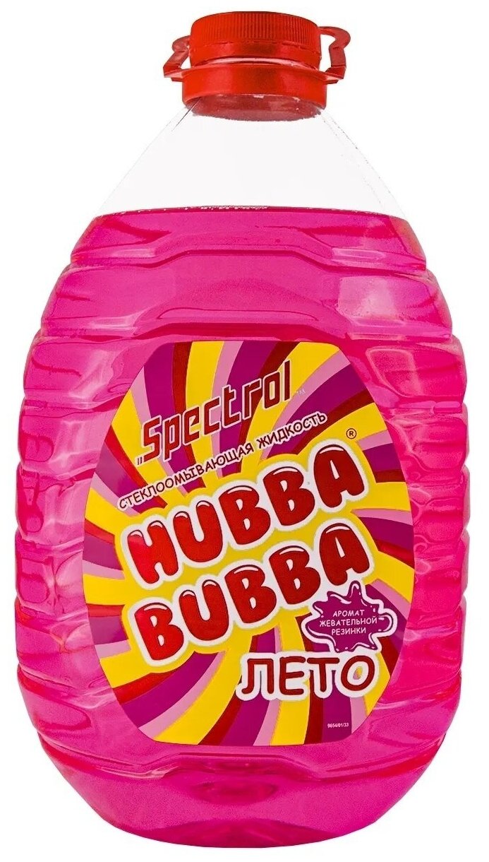 Жидкость для стеклоомывателя летняя Spectrol Hubba Bubba, 0°C, 5 л