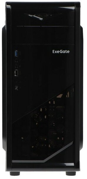 Корпус ATX Exegate EX281255RUS miditower, без БП, 1*USB+1*USB3.0, HD Audio, black-red light - фото №5