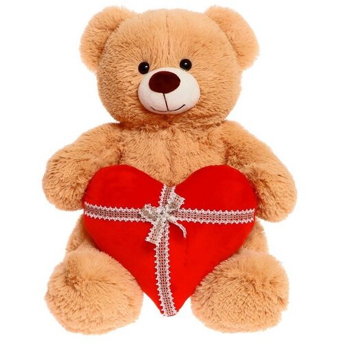 Мягкая игрушка «Медведь Мартин с сердцем», 65 см, цвет коричневый