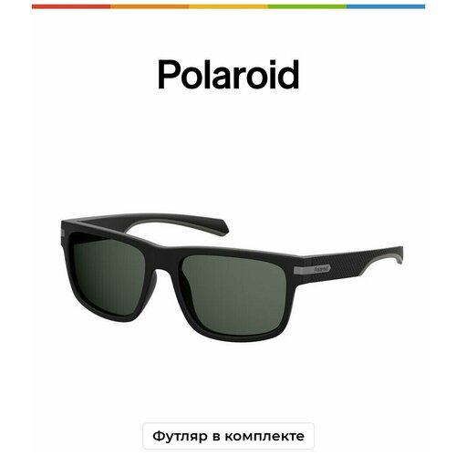 Солнцезащитные очки Polaroid Polaroid PLD 2066/S 003 M9 PLD 2066/S 003 M9, черный, серый
