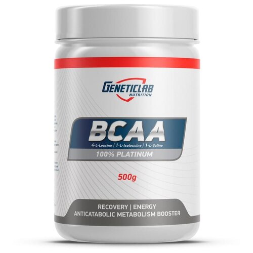 BCAA Geneticlab Nutrition BCAA, нейтральный, 500 гр. bcaa geneticlab nutrition bcaa 2 1 1 апельсин 250 гр
