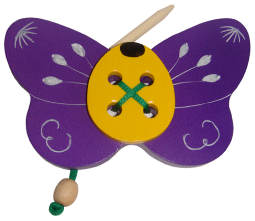 Развивающая игрушка RNToys Бабочка (Д-594), фиолетовый/желтый