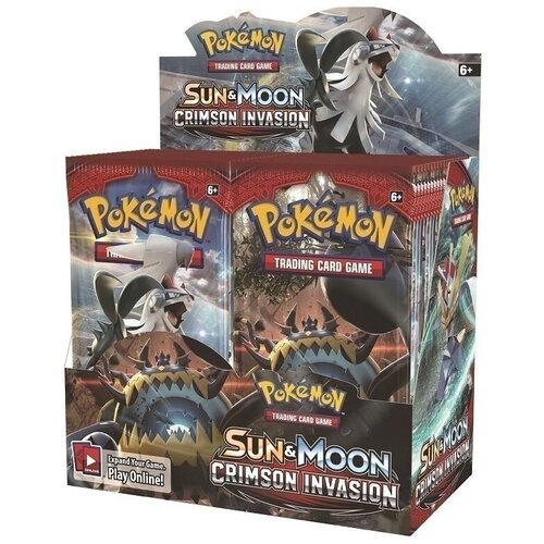 Pokemon ККИ Sun & Moon: Дисплей бустеров издания «Crimson Invasion» (на английском)