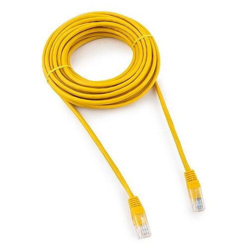 сетевой кабель gembird cablexpert utp cat 5e 5m gray pp12 5m Патч-корд Cablexpert PP12-7.5M, 7.5 м, 1 шт., Желтый
