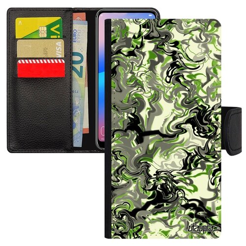 фото Чехол книжка на мобильный samsung galaxy a40, "мраморный фон" фантазия узор utaupia