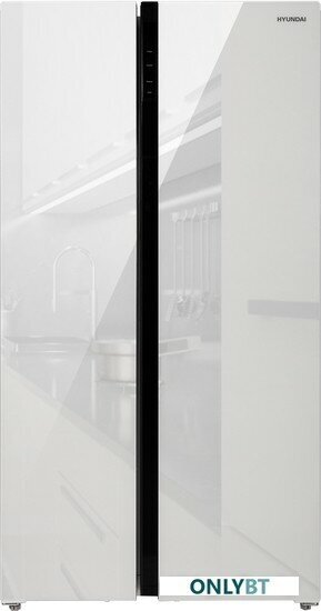 Холодильник Hyundai CS6503FV белое стекло