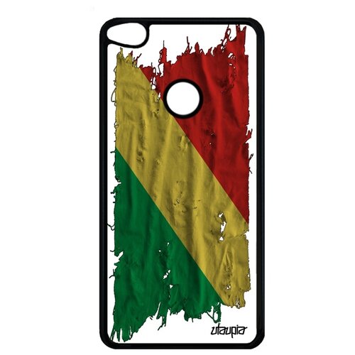 фото Чехол для телефона p8 / p9 lite 2017, "флаг конго браззавиль на ткани" страна utaupia