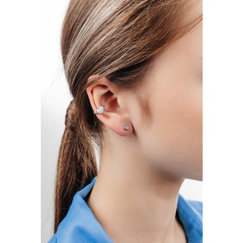 Серьги каффы серебро, 925 проба, серебряный