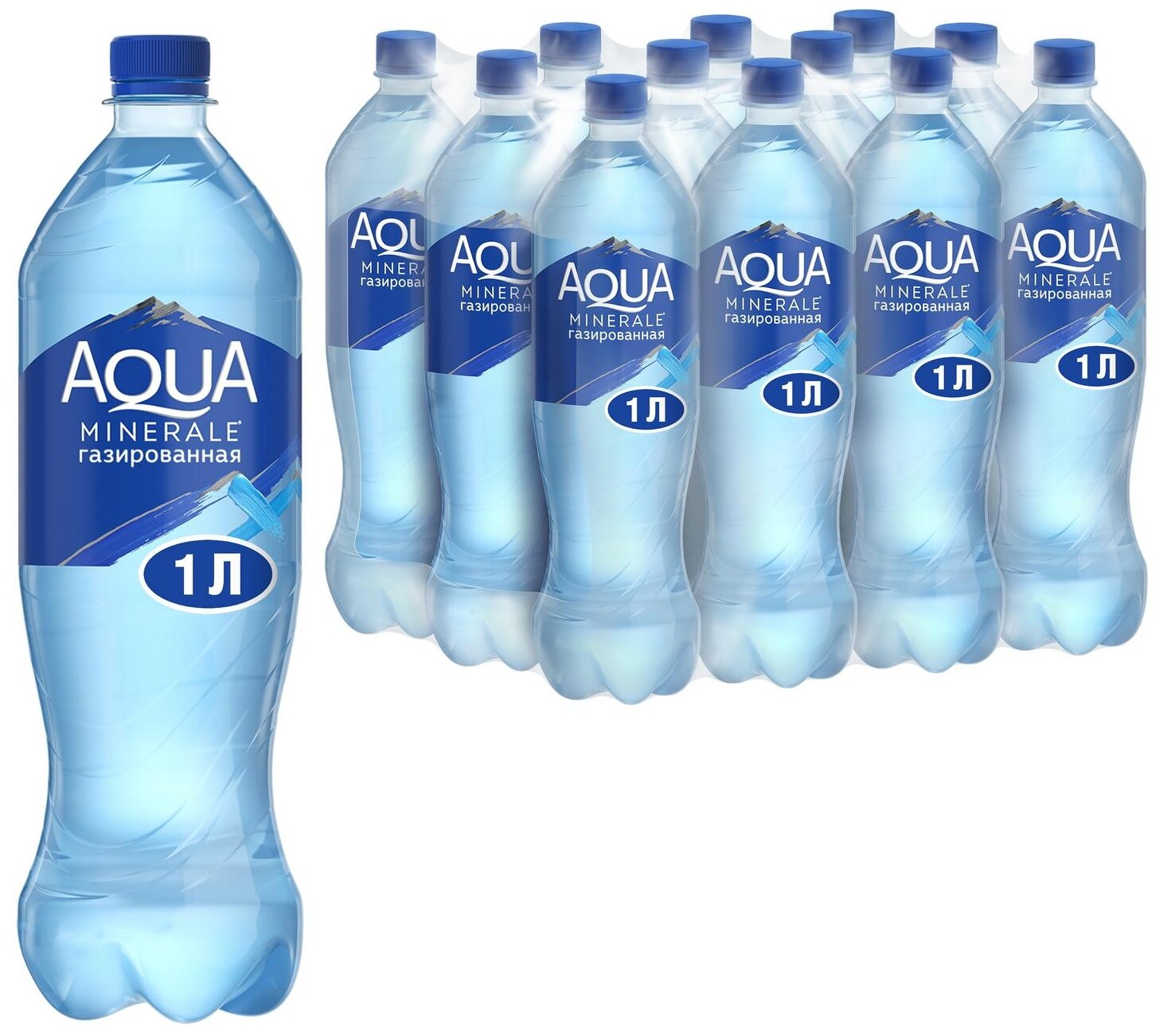 Вода Aqua Minerale питьевая газированная 1л - фото №5