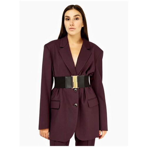 Пиджак PATRIZIA PEPE, силуэт прямой, размер 44, фиолетовый