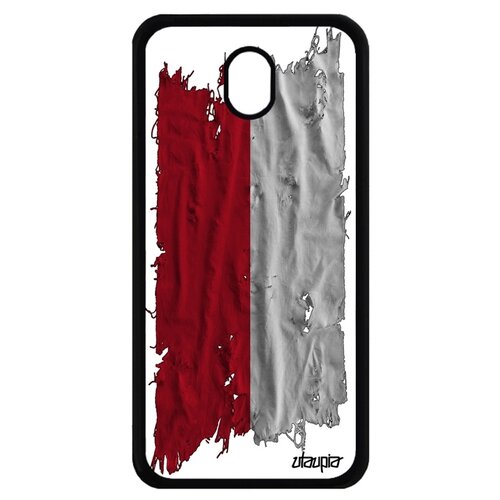 фото Чехол на мобильный galaxy j7 2017, "флаг монако на ткани" государственный страна utaupia