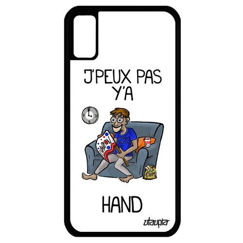 фото Чехол на смартфон iphone xs, "не могу - смотрю гандбол!" спорт комикс utaupia