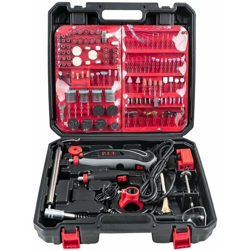 Гравер электрический PIT PMG200-С1 в кейсе 150Вт 32мм 10000-33000 обмин набор насадок 350 предметов 7198₽