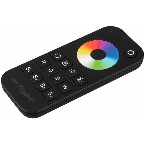 Пульт SMART-R28-RGBW Black (1 зона, 2.4G) (Arlight, IP20 Пластик)