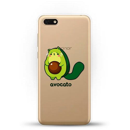 фото Силиконовый чехол авокадо-кот на huawei y5 lite (2018) andy & paul