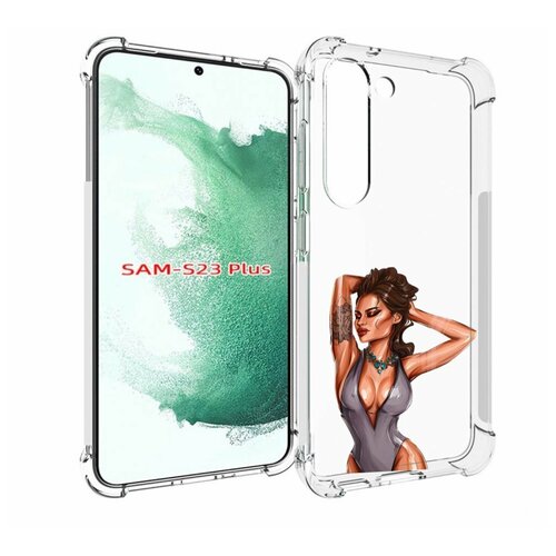 Чехол MyPads Роскошная-девушка женский для Samsung Galaxy S23 Plus + задняя-панель-накладка-бампер