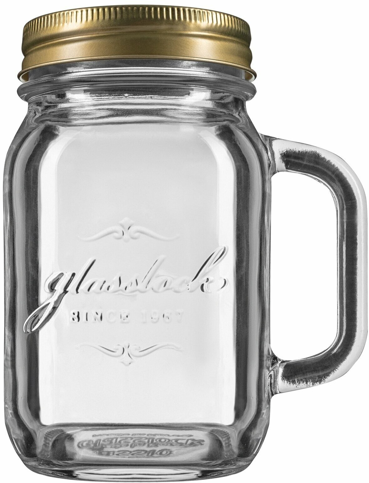 Банка Glasslock IP-627H (750ml, с ручкой, крышка цв. золото)