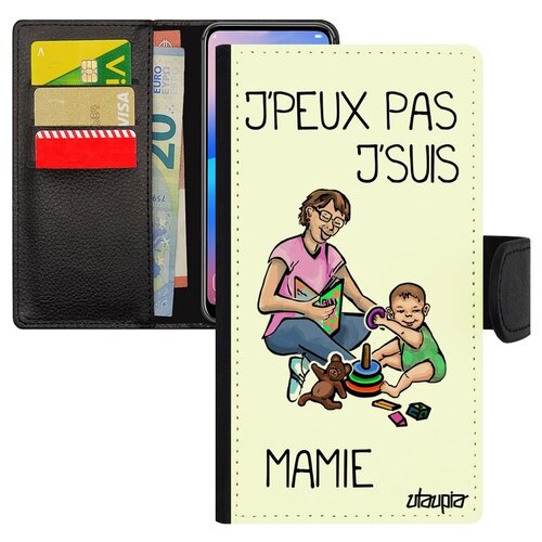 фото Чехол книжка на мобильный apple iphone 7, "не могу - стала бабушкой!" комикс шутка utaupia