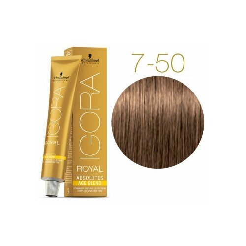 Schwarzkopf Professional, Igora Royal Absolutes 7-50 Средний русый золотистый натуральный 60 мл