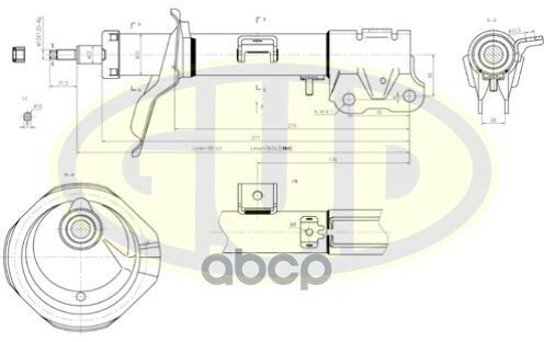 Амортизатор Пер R (Стойка) Cit C-Crosser 07-/Mit Outlander Ii 06-/Pgt 4007 07- G.U.D арт. GSA339080