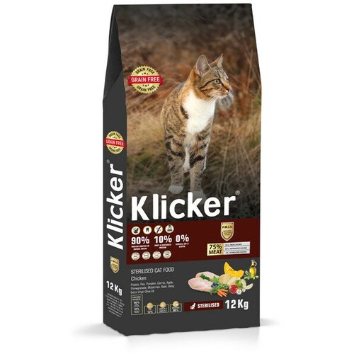 Klicker Sterilised Cat Chicken сухой корм для стерилизованных кошек с курицей - 12 кг