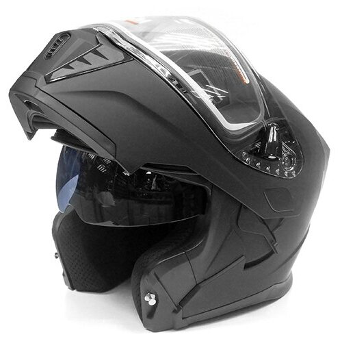 Снегоходный шлем модуляр двойной визор (стекло) электроподогрев AIM JK906
