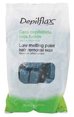Depilflax Воск Азуленовый (прозрачный) идеален для чувствительной кожи, экономичен в работе 1000 г (Depilflax, ) - фото №1