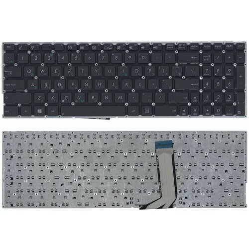 Клавиатура для ноутбука Asus X756 черная без рамки (горизонтальный Enter) клавиатура для asus x541na x541sa p n 9z nd00om 00r aexjb00110 oknbo 6122ru0q