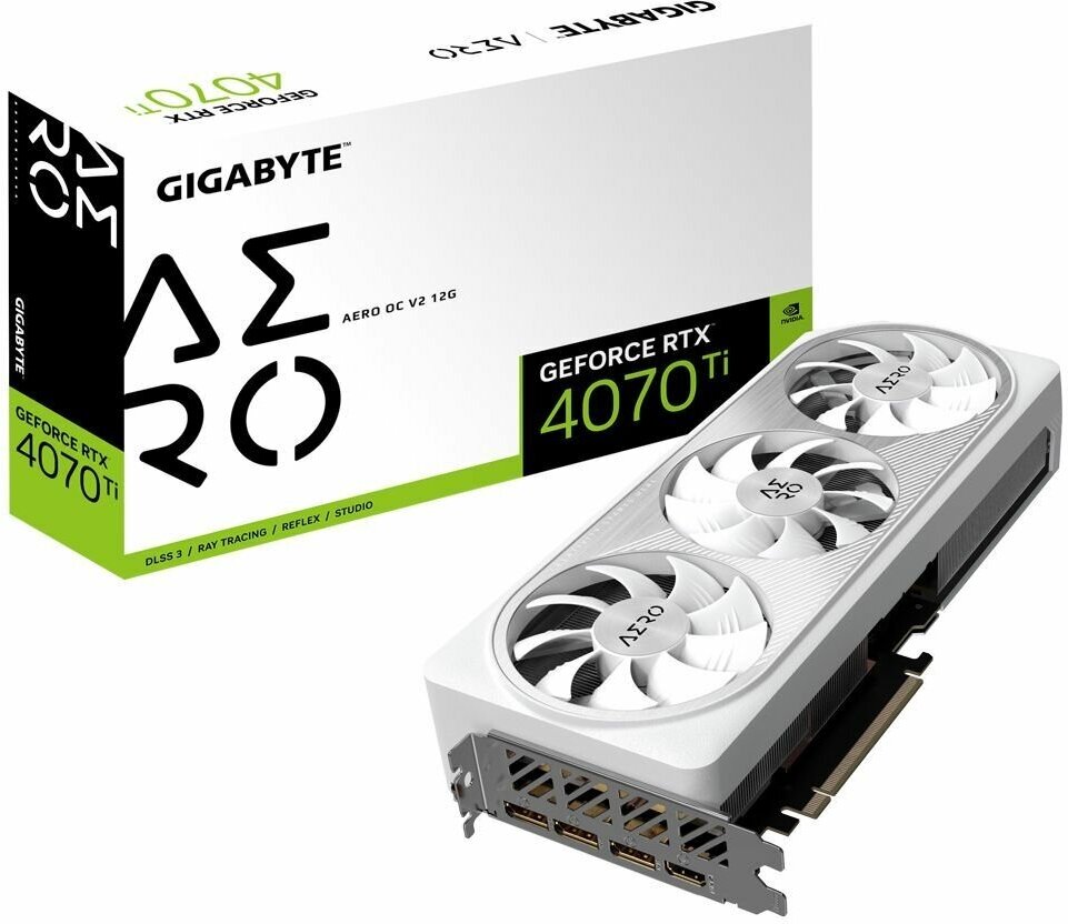 Видеокарта Gigabyte RTX4070Ti AERO OC 12GB (GV-N407TAERO OCV2-12GD)