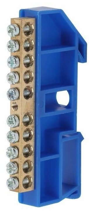 Шина N «ноль» на DIN-изол. ШНИ-6х9-10-Д NO-222-46 син. ЭРА Б0033427