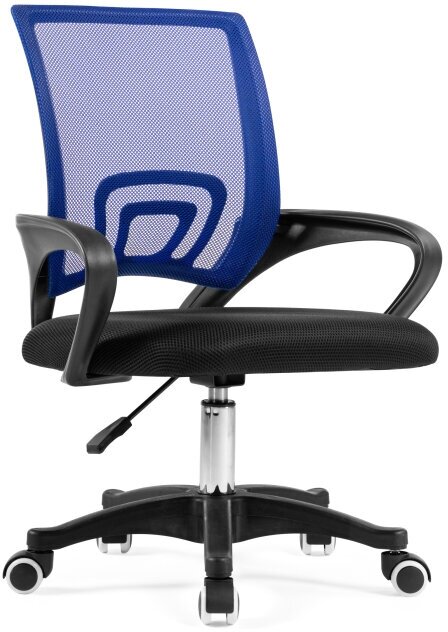 Компьютерное кресло KAPIOVI TURIN, черное сиденье, синяя спинка
