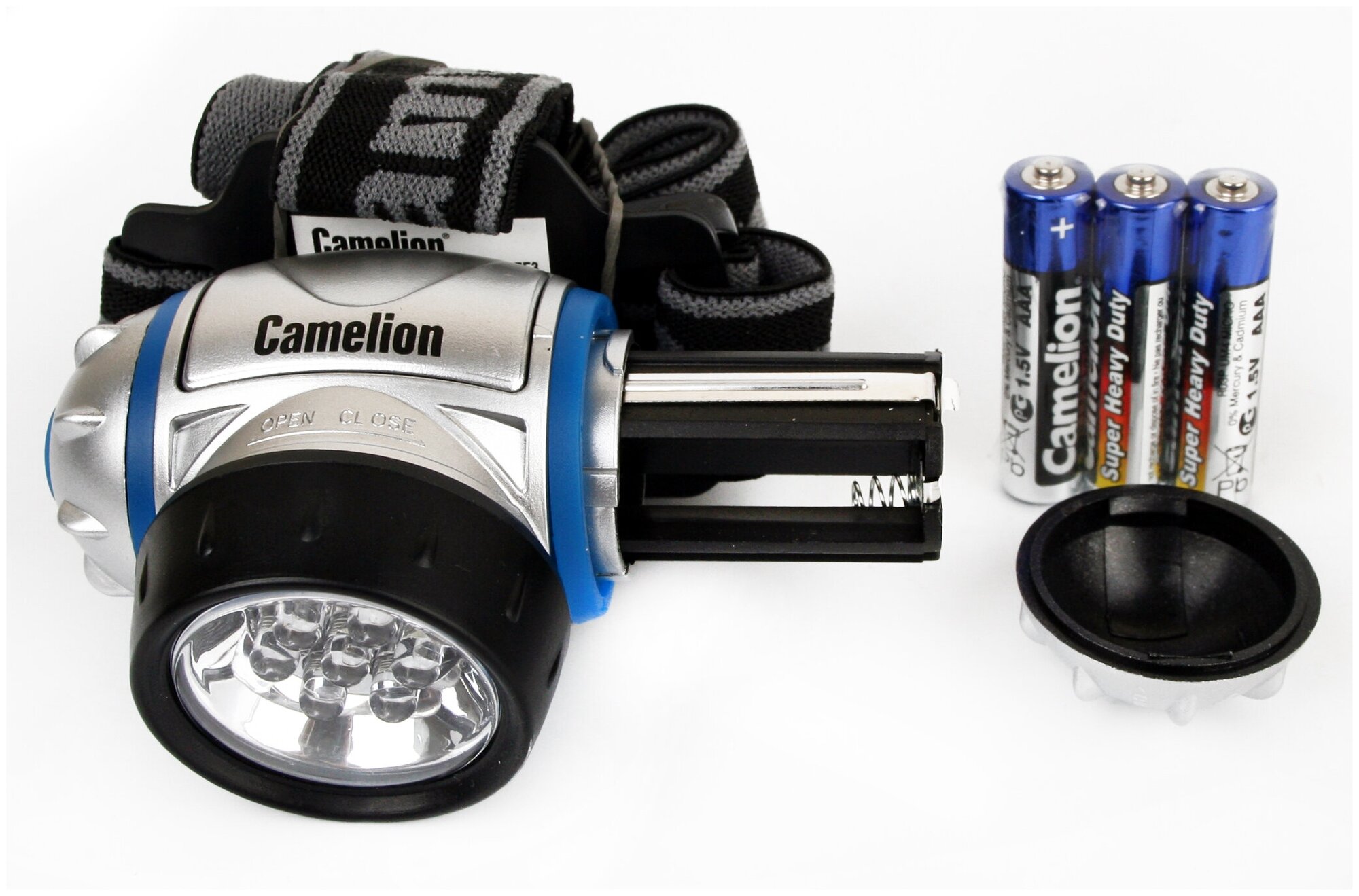 Налобный фонарь Camelion LED5310-7F3 серебристый - фотография № 15