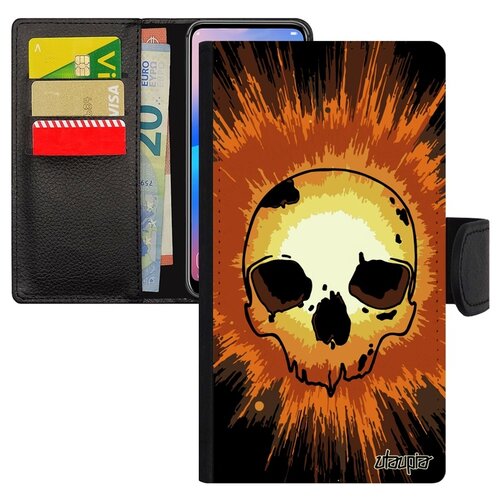 фото Чехол книжка на мобильный mi 8 lite, "череп" death пират utaupia