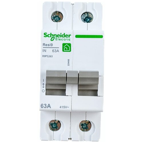 Выключатель нагрузки (модульный рубильник) RESI9 63А 2P R9PS263 Schneider Electric