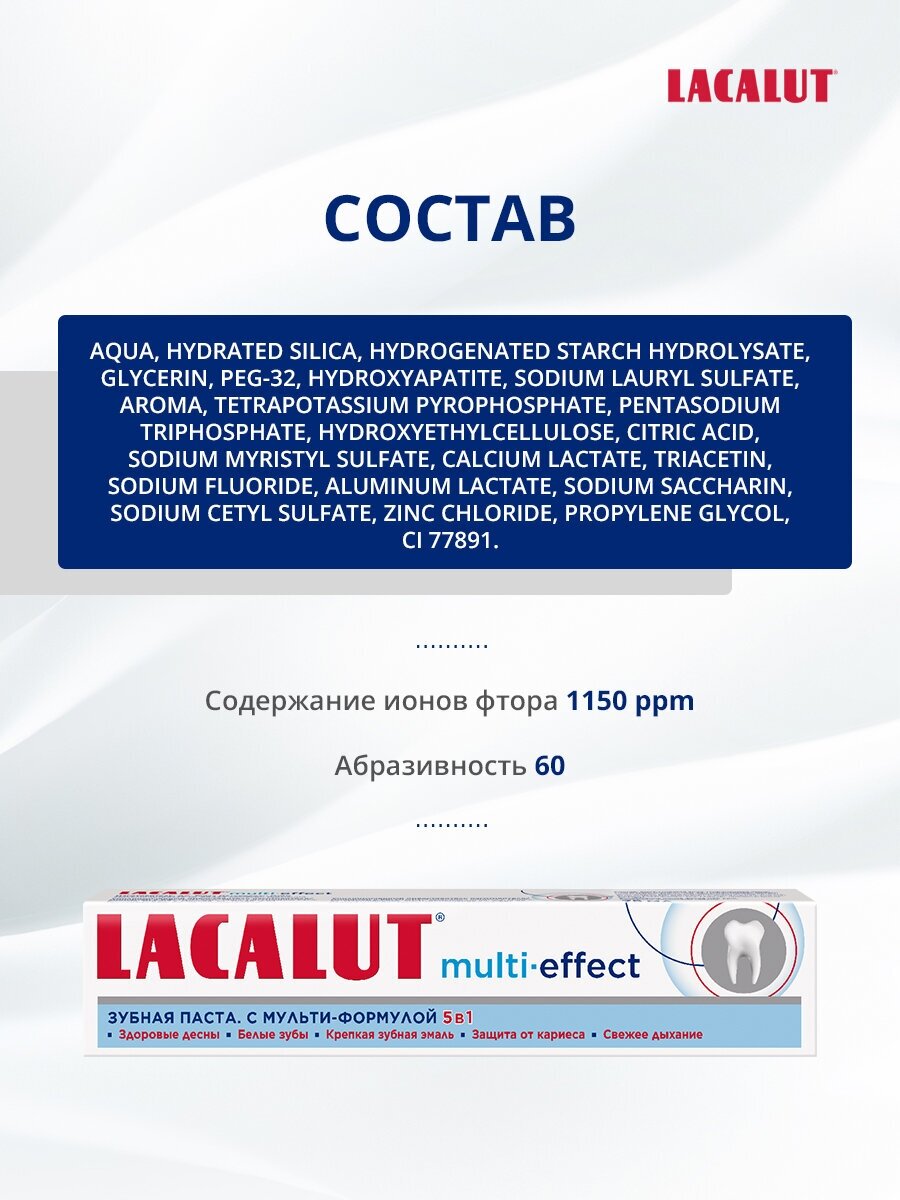 LACALUT multi-effect зубная паста, 100 мл