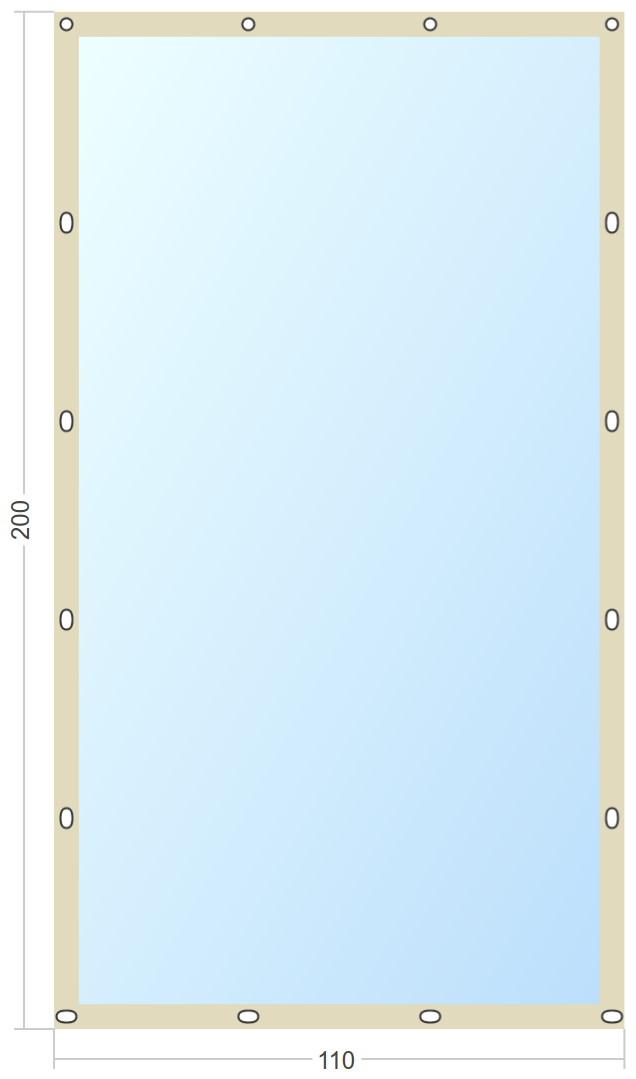 Мягкое окно Софтокна 110х200 см съемное, Французский замок, Прозрачная пленка 0,7мм, Бежевая окантовка, Комплект для установки - фотография № 2