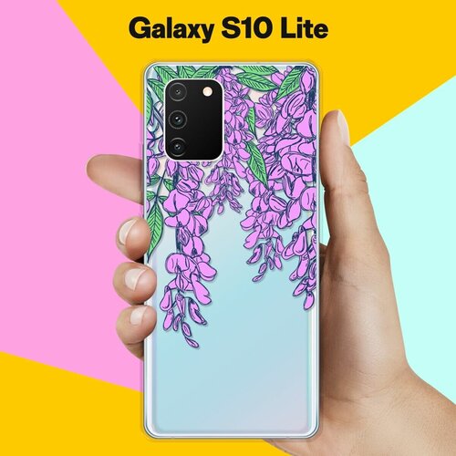 Силиконовый чехол Цветы фиолетовые на Samsung Galaxy S10 Lite