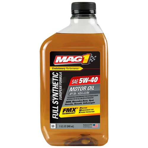 Синтетическое моторное масло MAG 1 Full Synthetic 5W40 EURO, 0.946 л