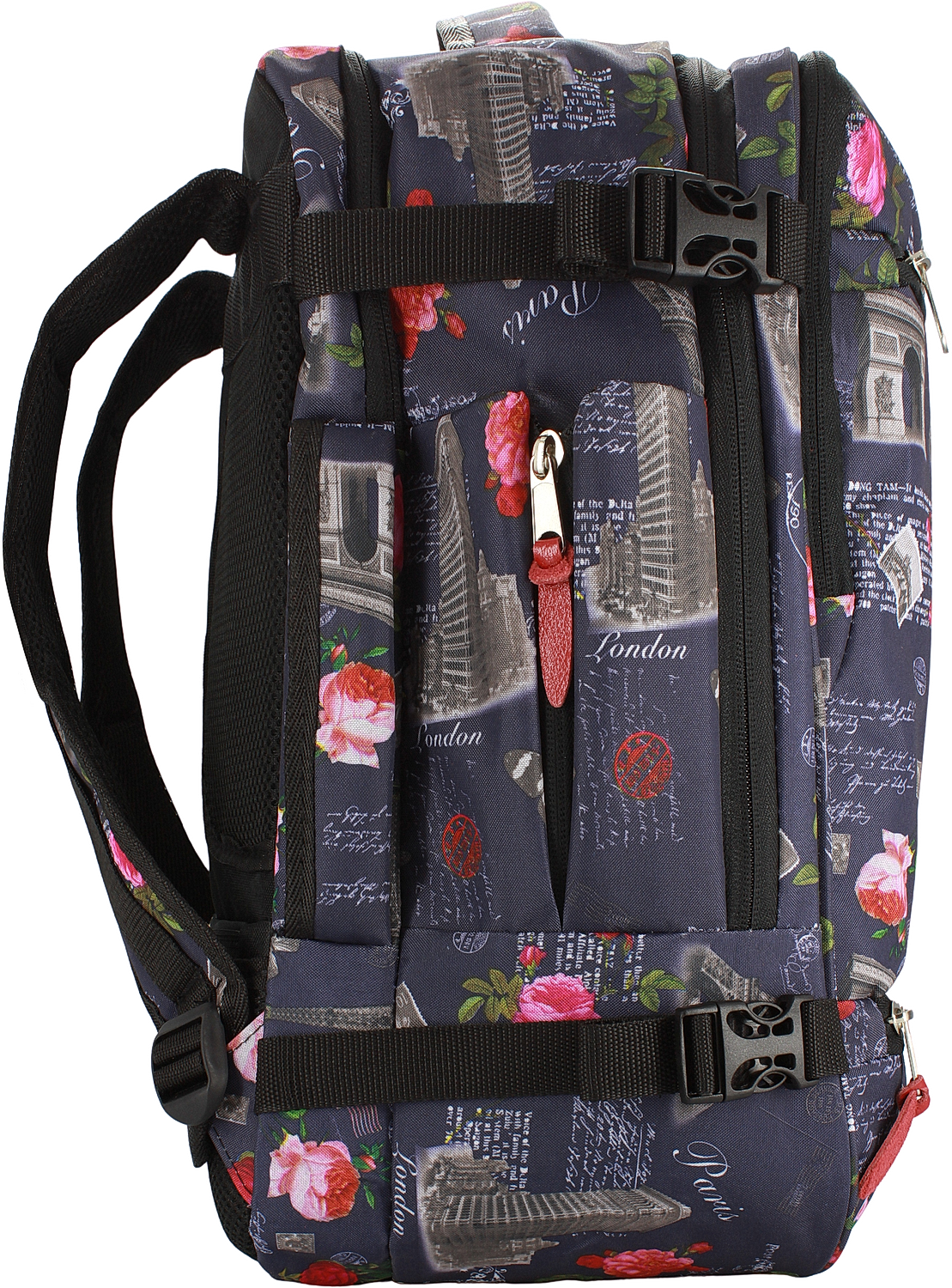 Рюкзак сумка дорожная чемодан ручная кладь 40х30х20 в самолет, цветы - фотография № 5