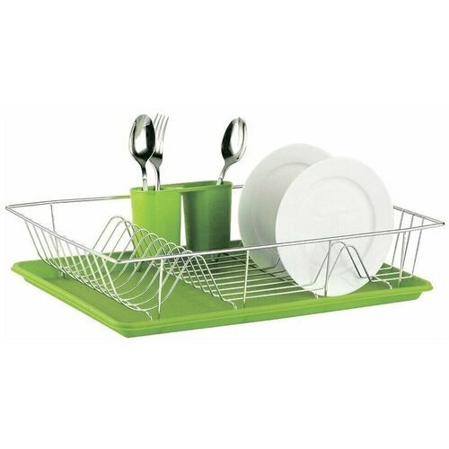 Сушилка для посуды ZEIDAN Z-1169, 48х33х10 см, зеленый