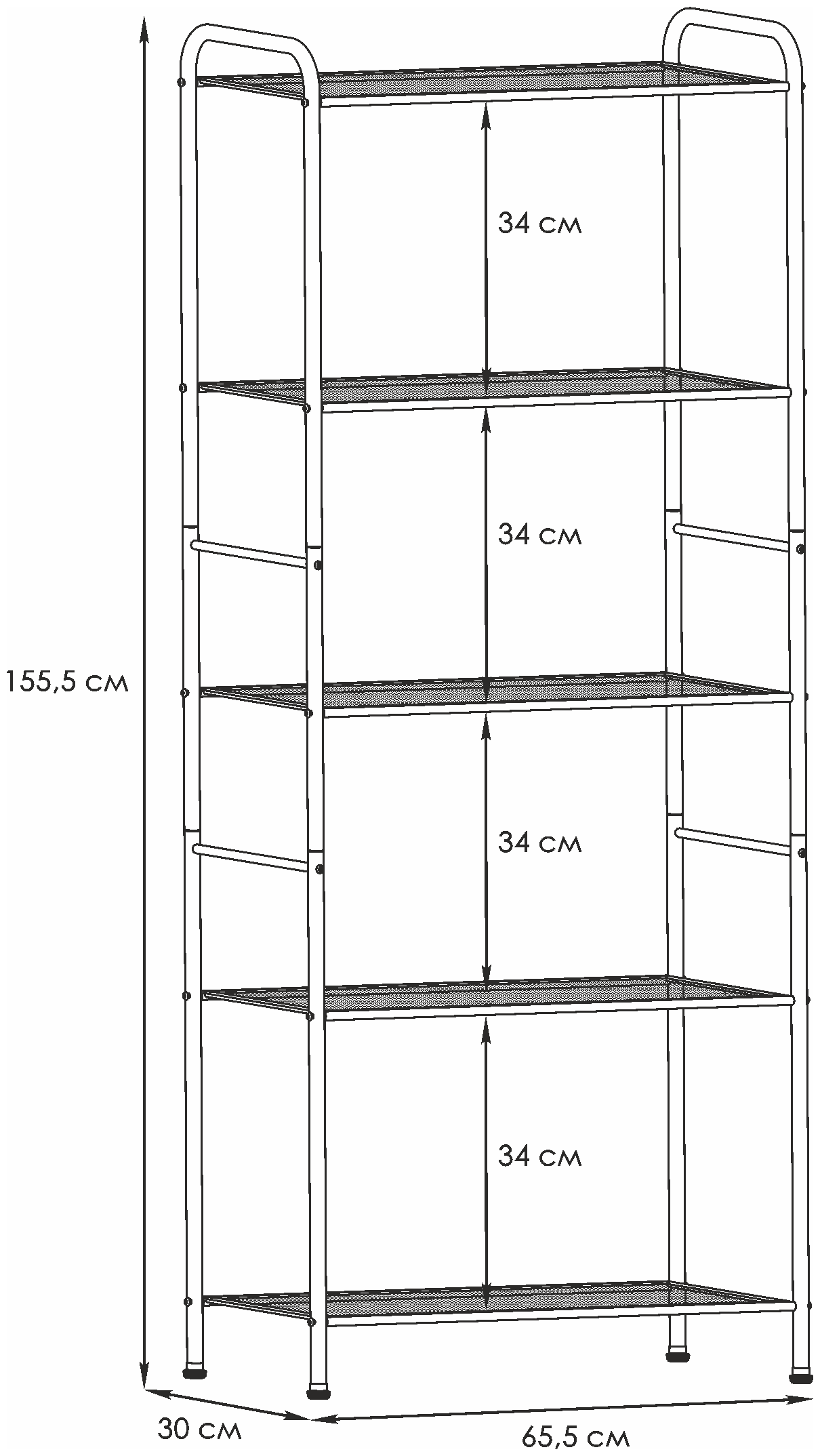 зми стеллаж "валенсия 25" (valencia 25 shelf rack) ств25 графит стеллаж
