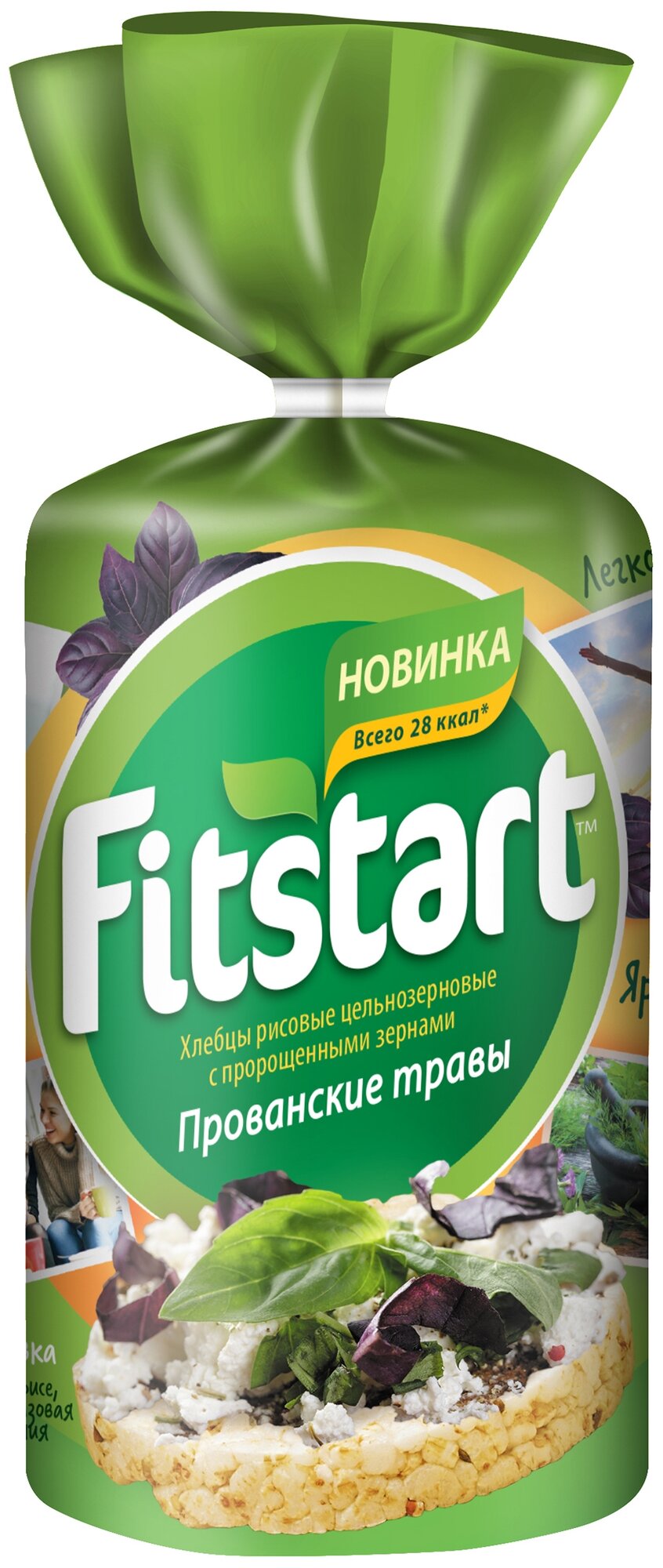 Хлебцы рисовые цельнозерновые Fitstart с пророщенными зернами Прованские травы, 90 г